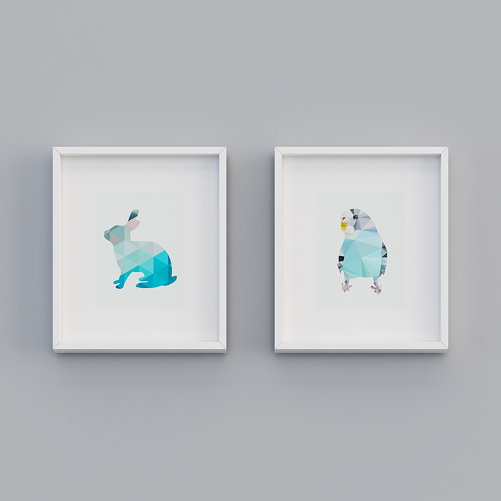 儿童房画3D模型