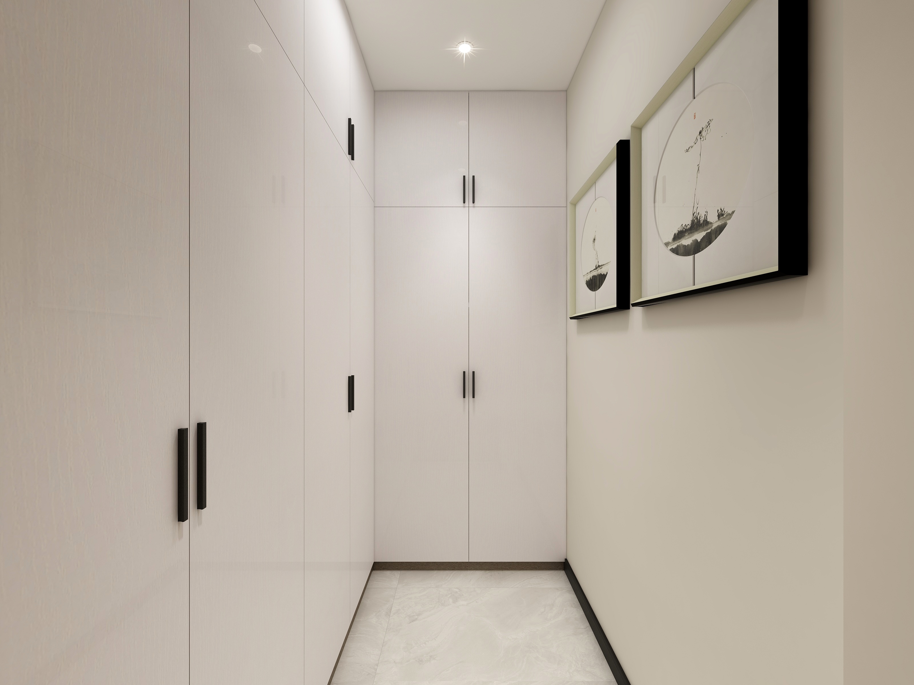 李青越-东莞道滘丽水佳园别墅一层-新中式装修效果图