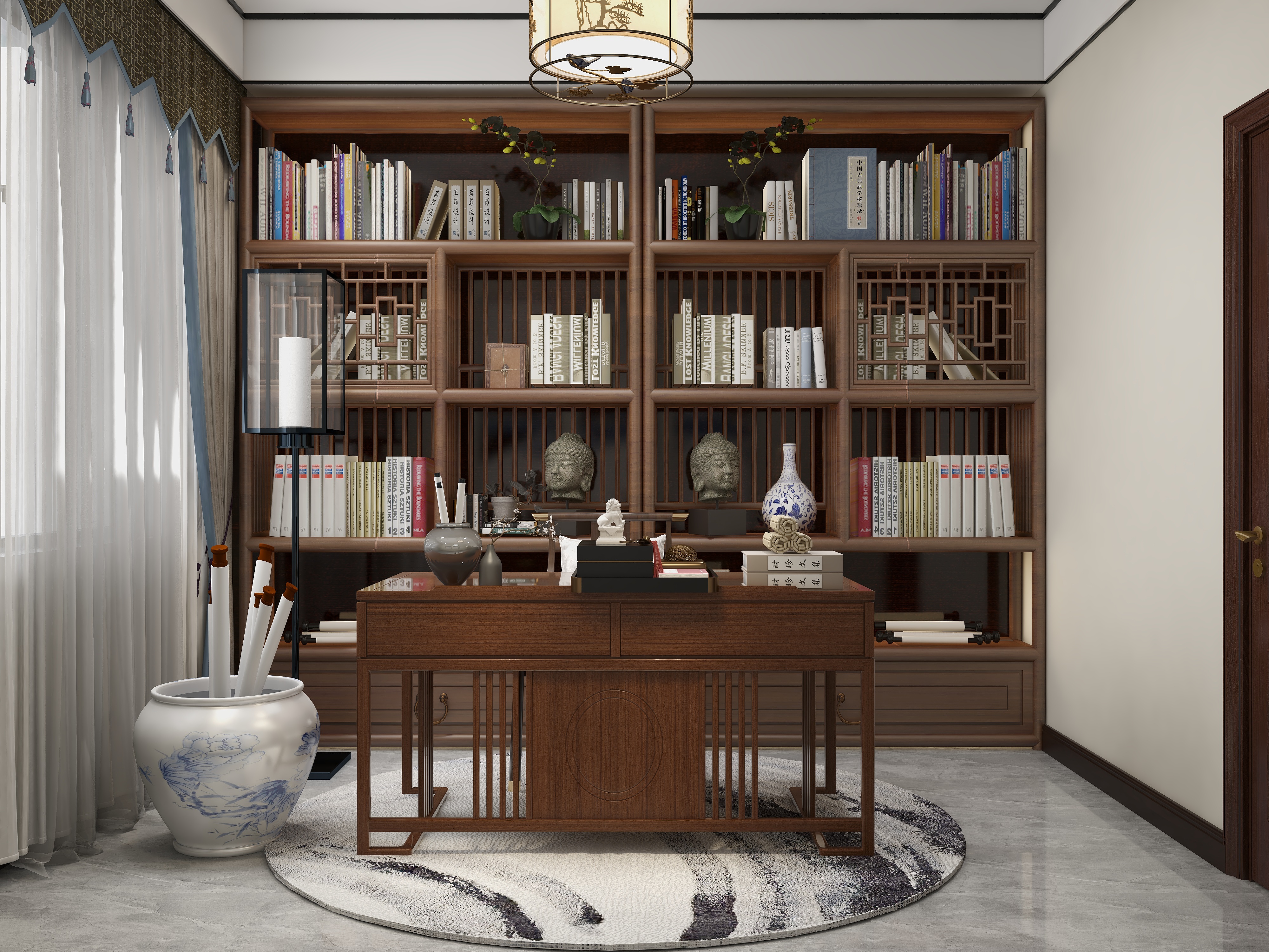 王思力-新中式风格装修效果图