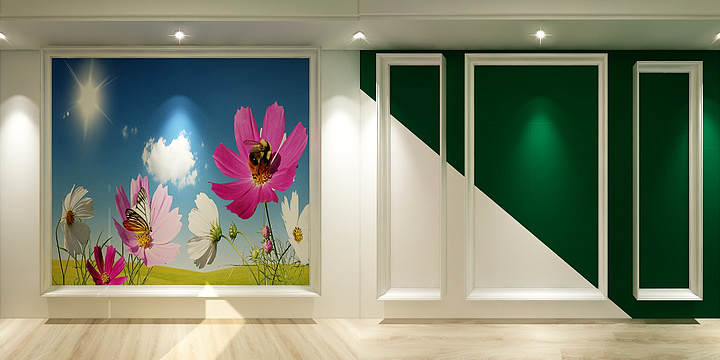 醉美夕阳红-背景墙设计效果图-装修设计方案