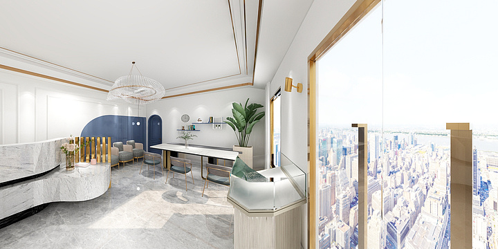 新空间设计曹楠楠-韩式美甲店-装修设计方案