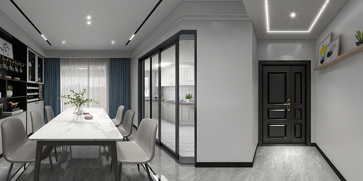 设计君丨黄半仙-天元郡141-极简-装修设计方案