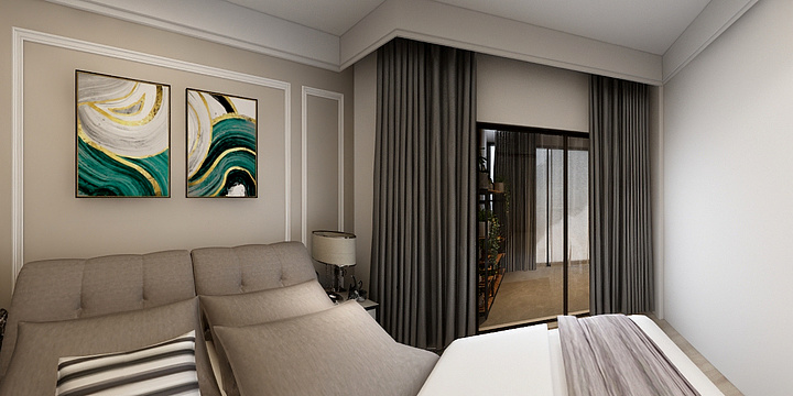 周红-邓宏捷145洋房全景效果图-装修设计方案