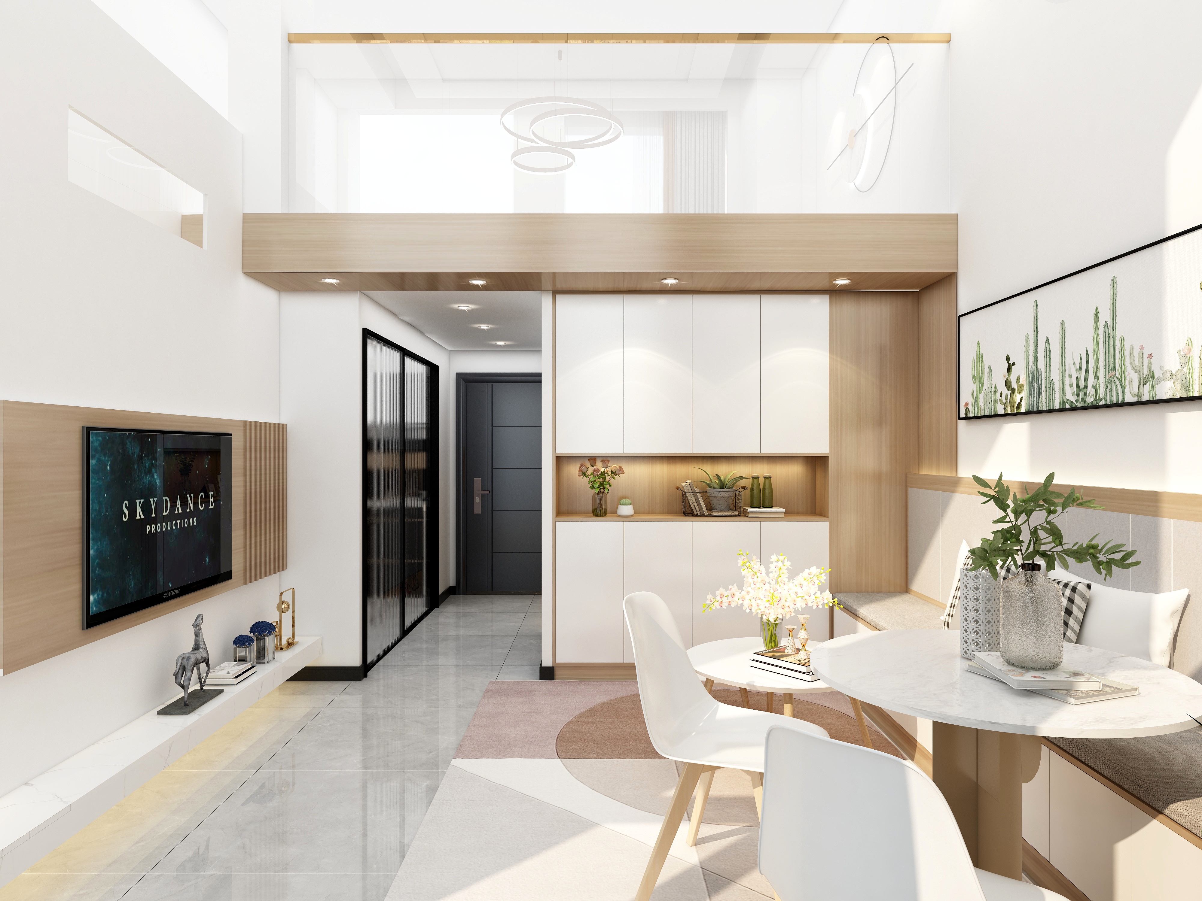 钱湘桃-loft公寓装修效果图