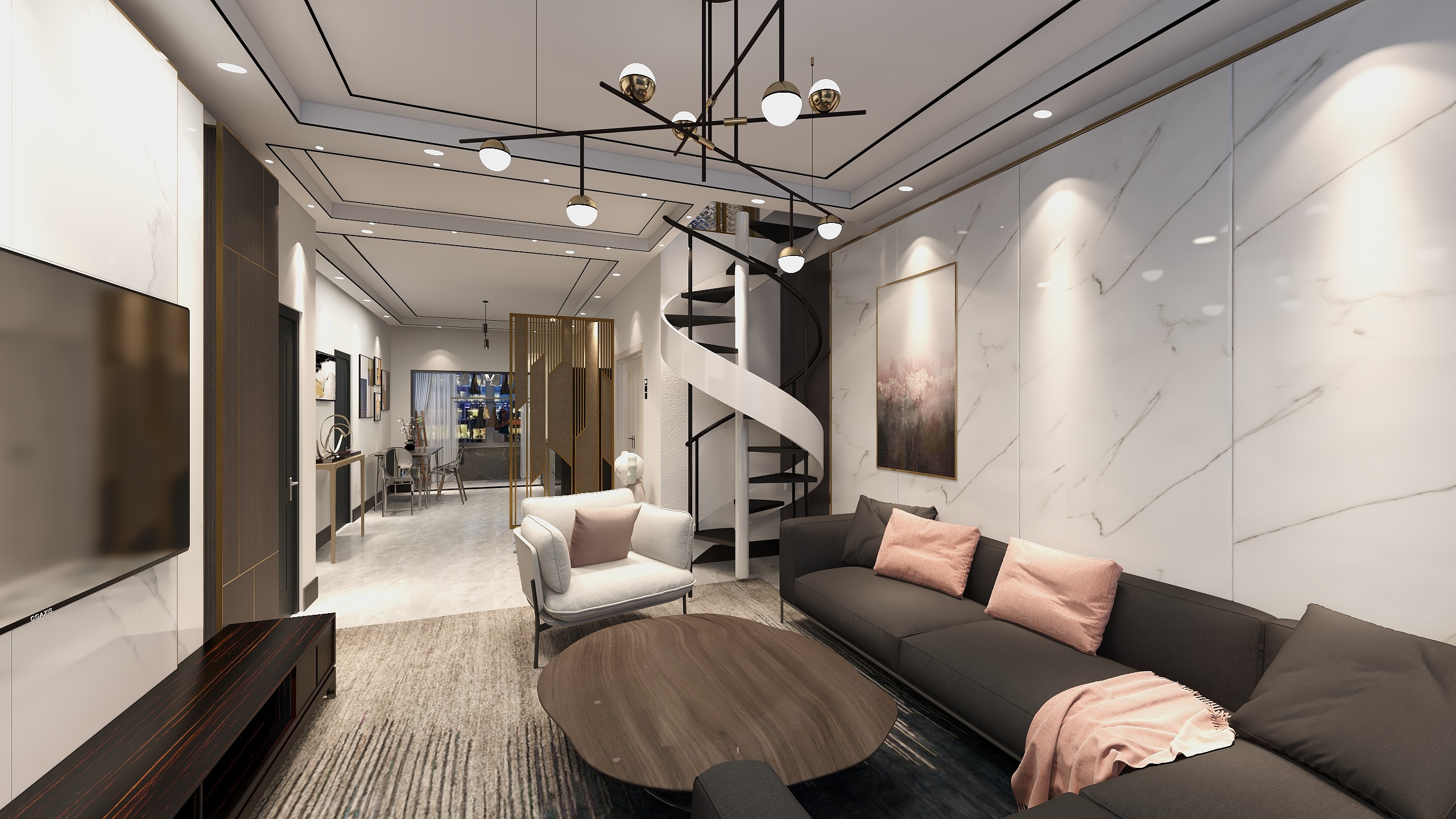 New_Youth-天一城-13号楼-顶层-复式三居-方案1-装修设计方案