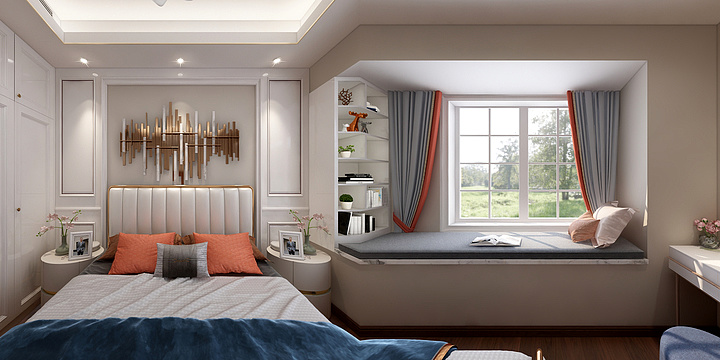 满晨-轻奢样板房-装修设计方案