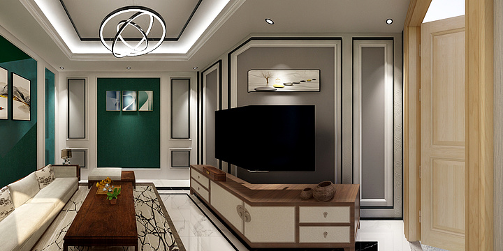 醉美夕阳红-吊顶地面和背景-装修设计方案