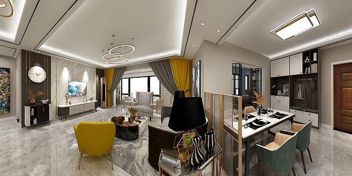 李欣洋设计师-意境兰亭148平米设计方案-装修设计方案