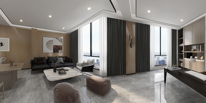 广州知间IBpm-总裁办公室-装修设计方案