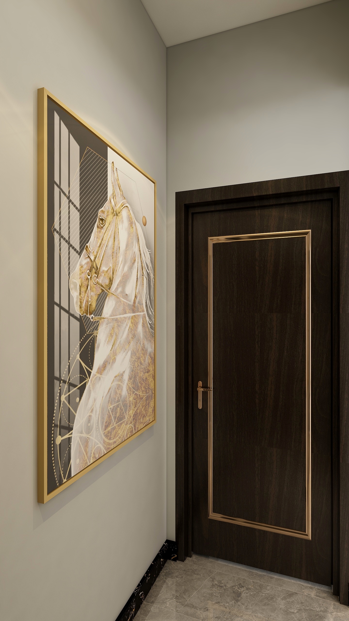 马含含-轻奢.暗调装修效果图