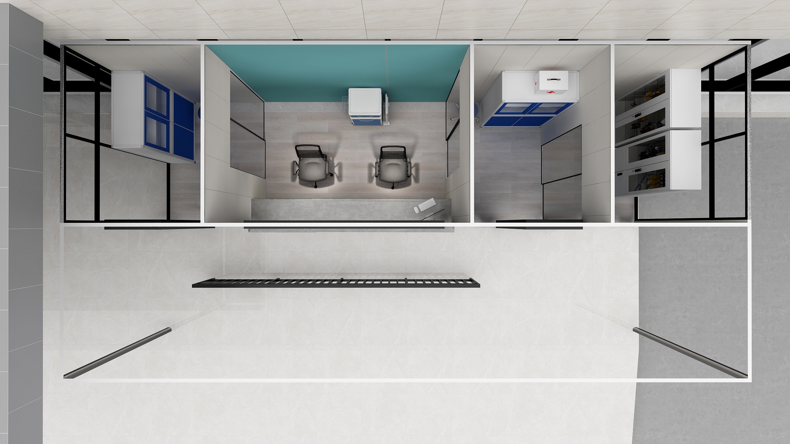 王乐斌-某医住院部门厅核酸检测改造-7-装修设计方案