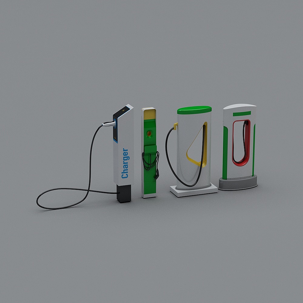 充电桩3D模型