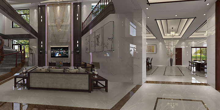 周长金-新中式（赣州凤岗自建别墅）-装修设计方案