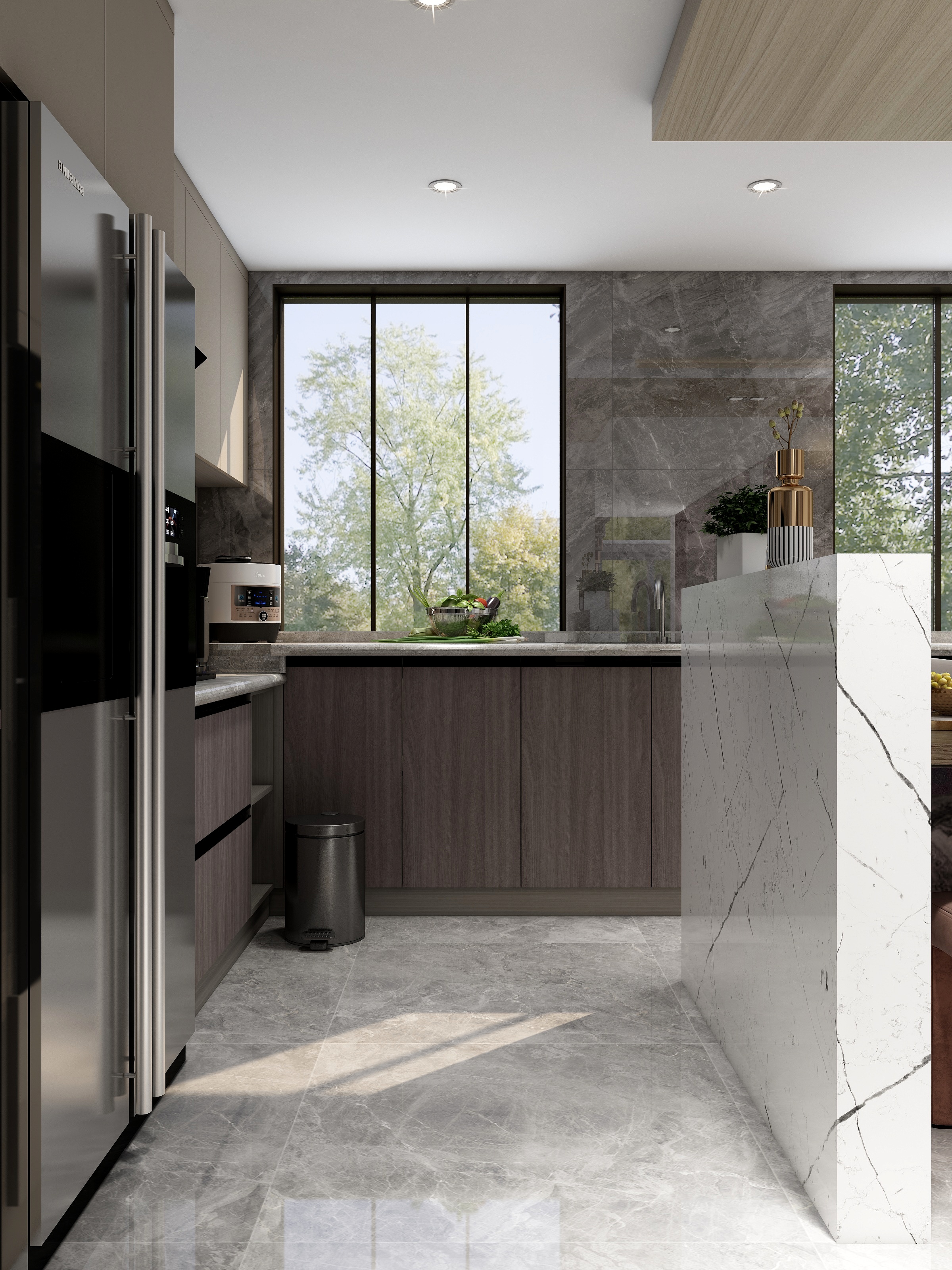 牛晓旭-《其融》现代混搭风格|110平米|三居复式装修效果图