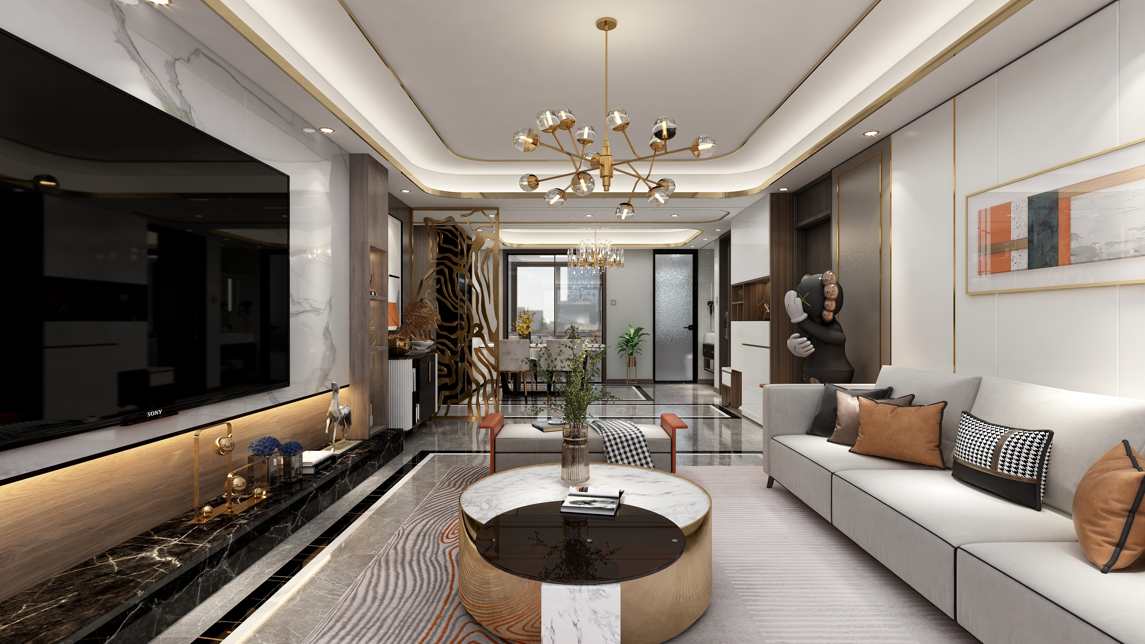 御美家整装集团-现代轻奢装修效果图