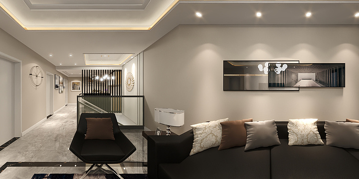 Xz空间表现-东方御景复式现代轻奢-装修设计方案