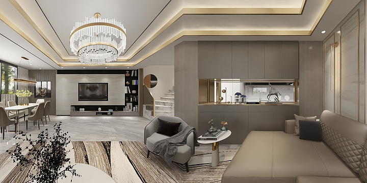 金石UIA-联排别墅-轻奢-装修设计方案