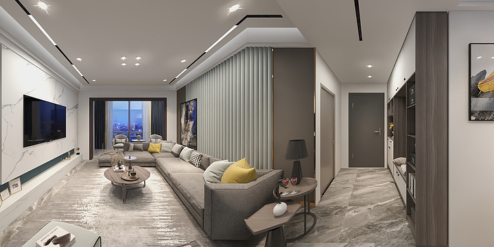 玄月设计-玺院25-2-401客餐厅展示-装修设计方案