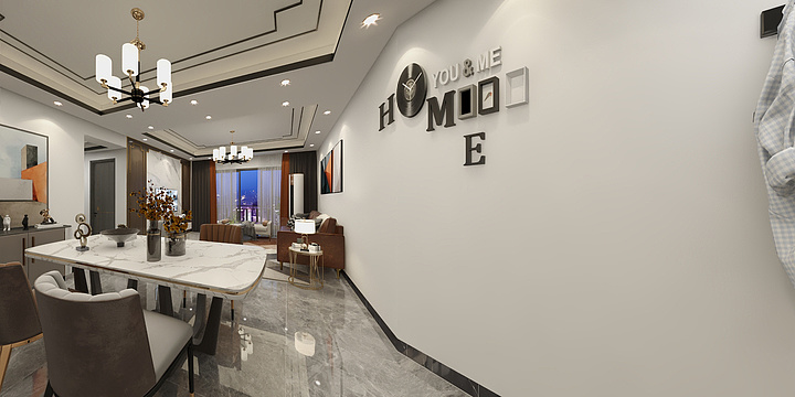 A装潢设计-天誉虹悦34栋1503房新中式-装修设计方案