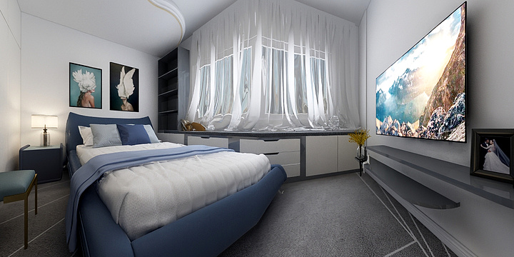 全屋定制工厂直营玲玲-瑞和园89.50㎡B户型3室2厅1卫-装修设计方案