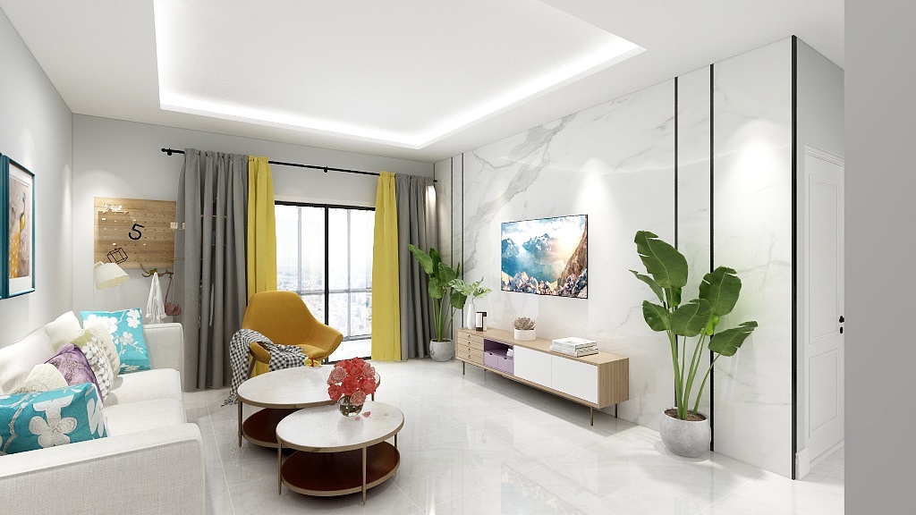 小楼细雨-70平方一方案北欧-装修设计方案