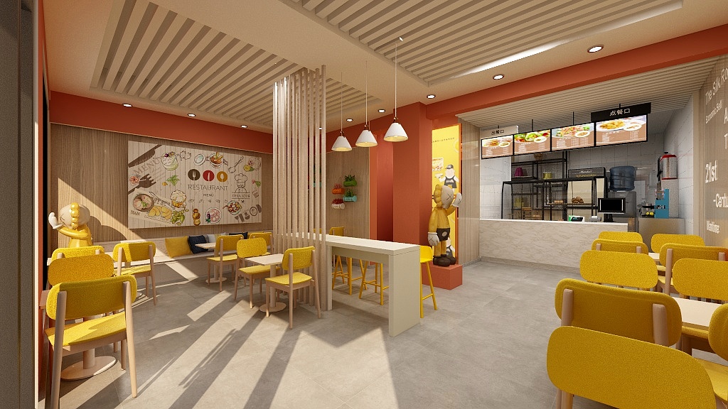明央-汉堡店-装修设计方案