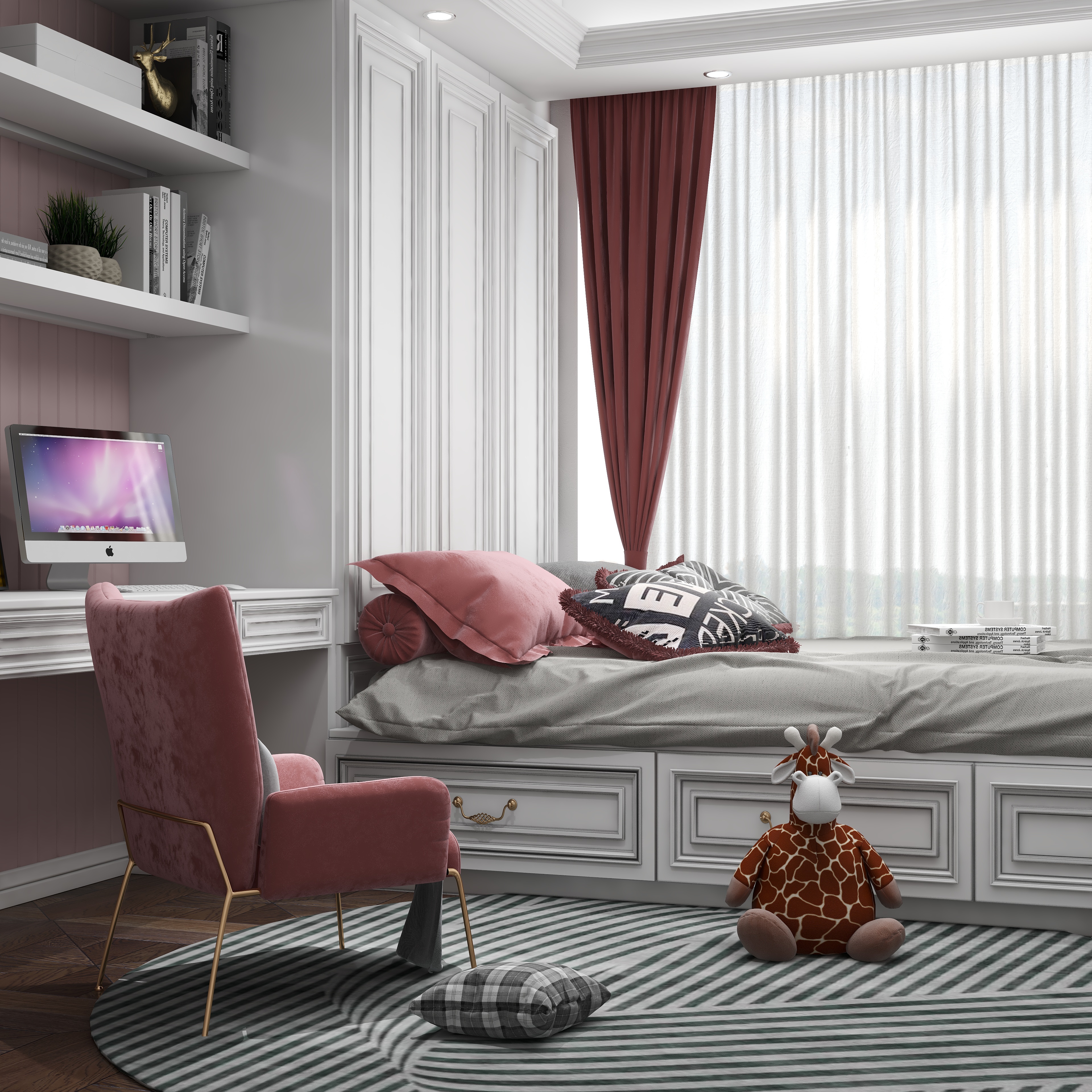 酷渲染Master-125平现代美式【酷渲染Master】装修效果图