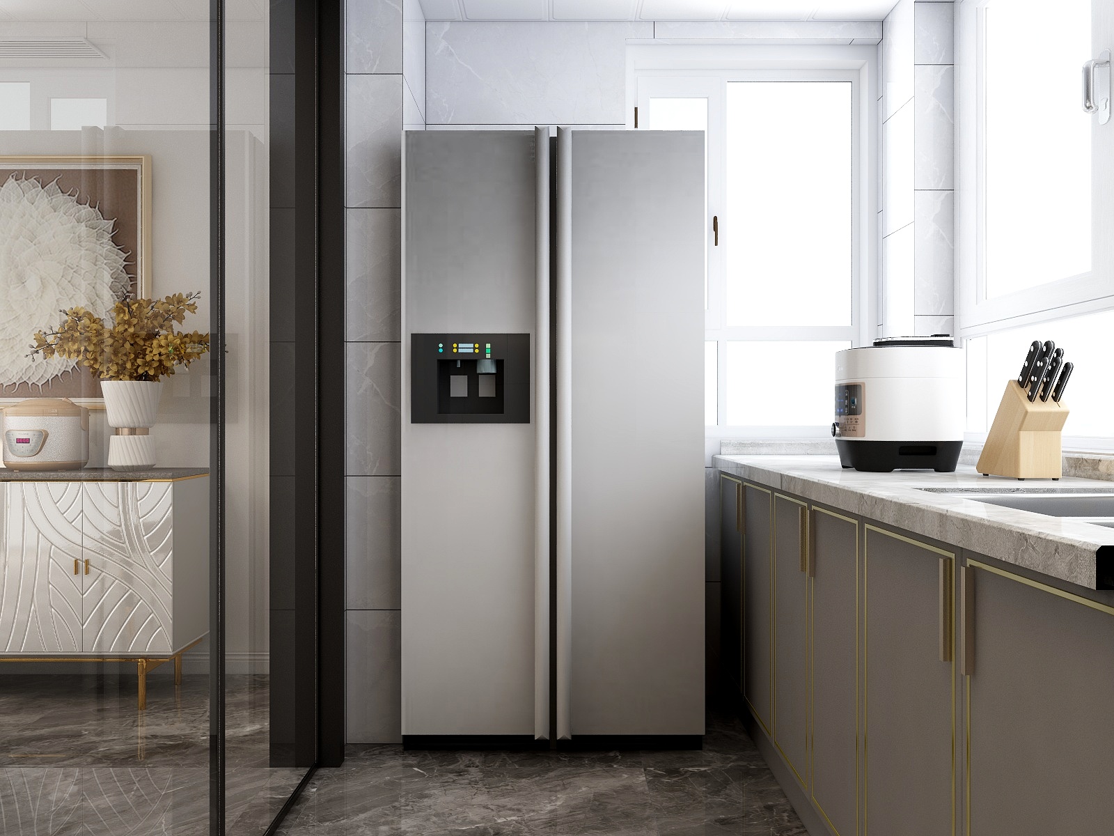 朱晨希-51方轻奢一居装修效果图