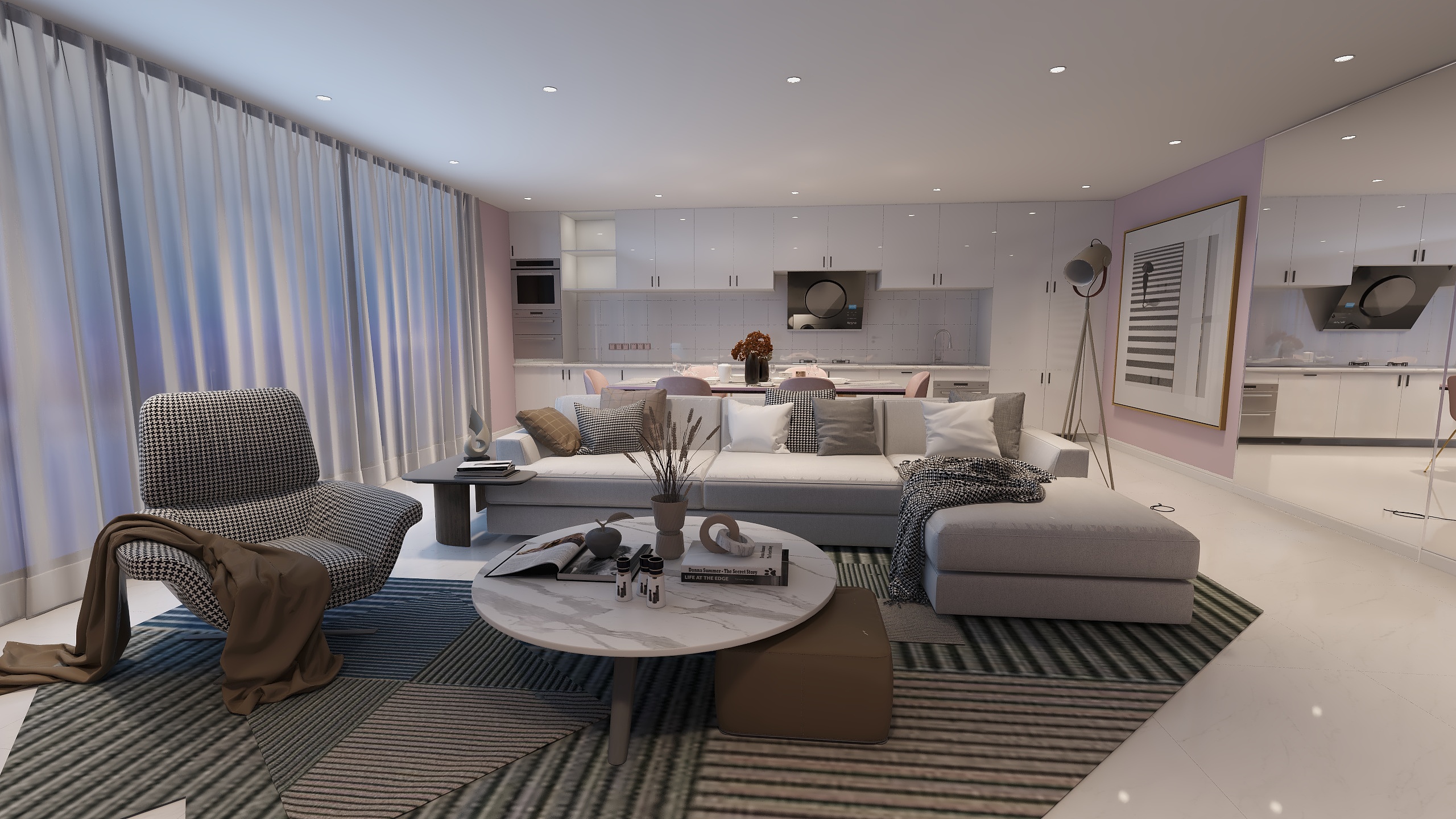 丶梦想改造家-粉红客厅草稿-装修设计方案