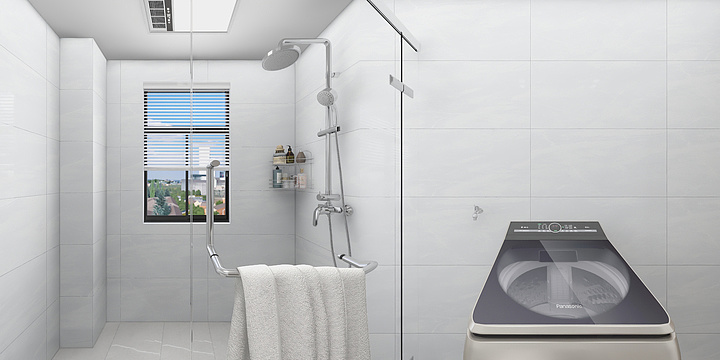 青岛海鹏家居建材有限公司-浮山后四小区-107㎡简约轻奢风格-装修设计方案