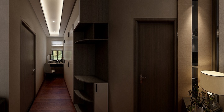 满晨-新中式样板间1-装修设计方案