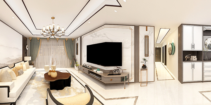 南溪匠人装饰-长江大院新中式-装修设计方案