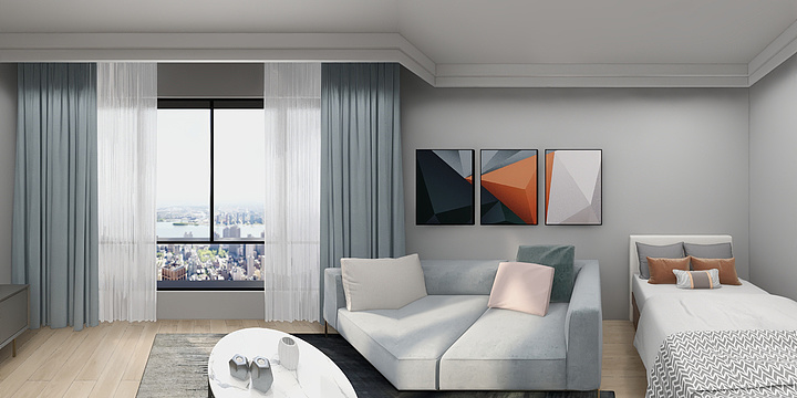 北木1323-宾馆效果图-装修设计方案