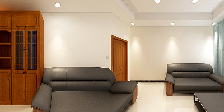 贺柏文-达州机场公司办公室简装布局图-装修设计方案