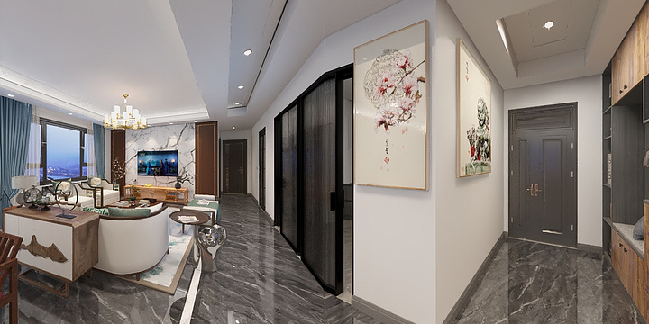 设计师燎-半岛温泉二期新中式-装修设计方案