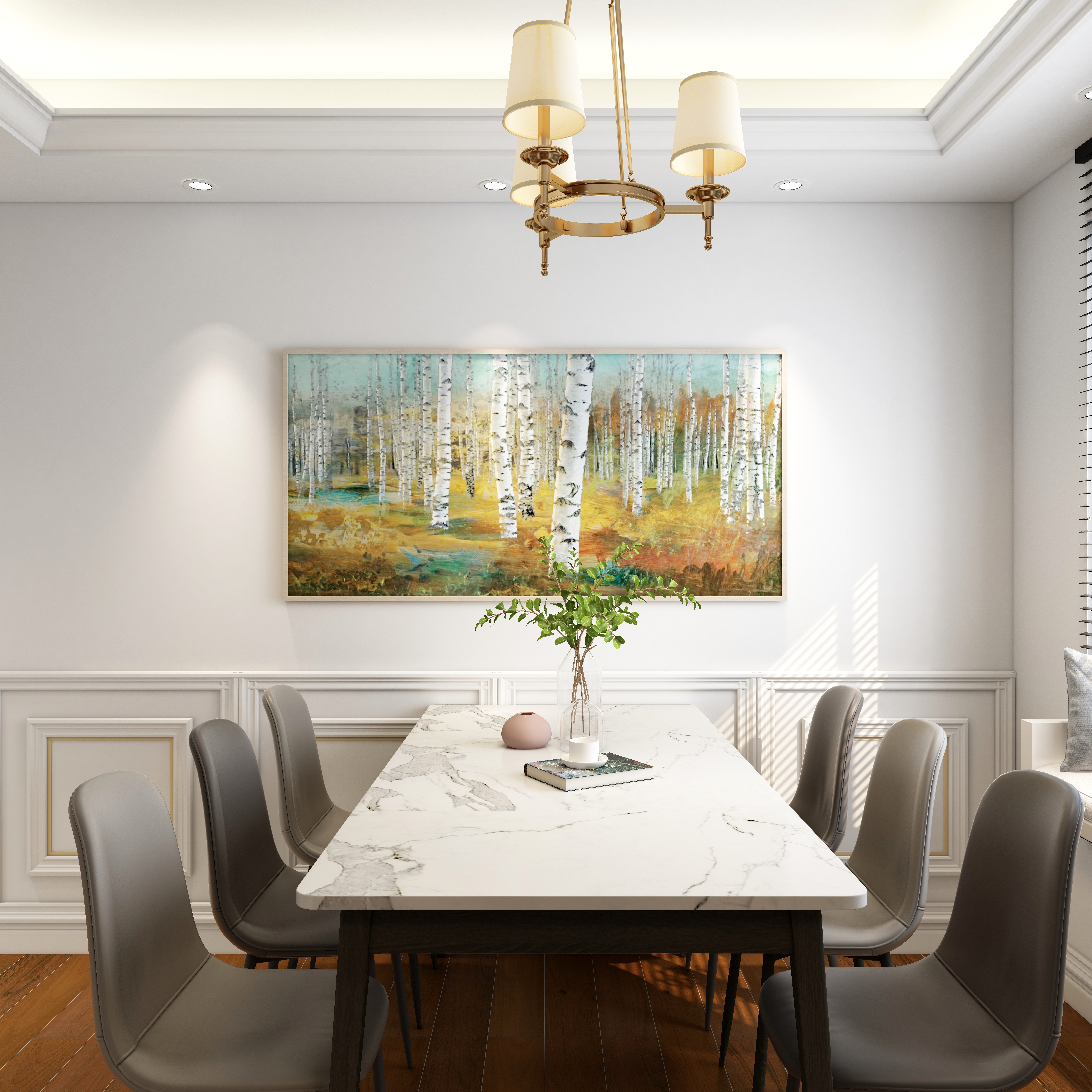 星空间丨袁思路-三居室现代美式装修效果图