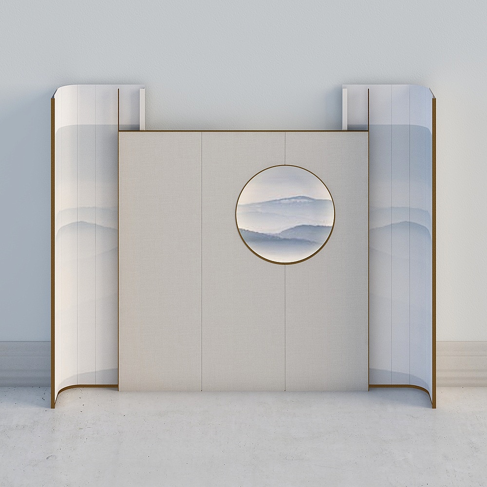 主卧背景墙3D模型
