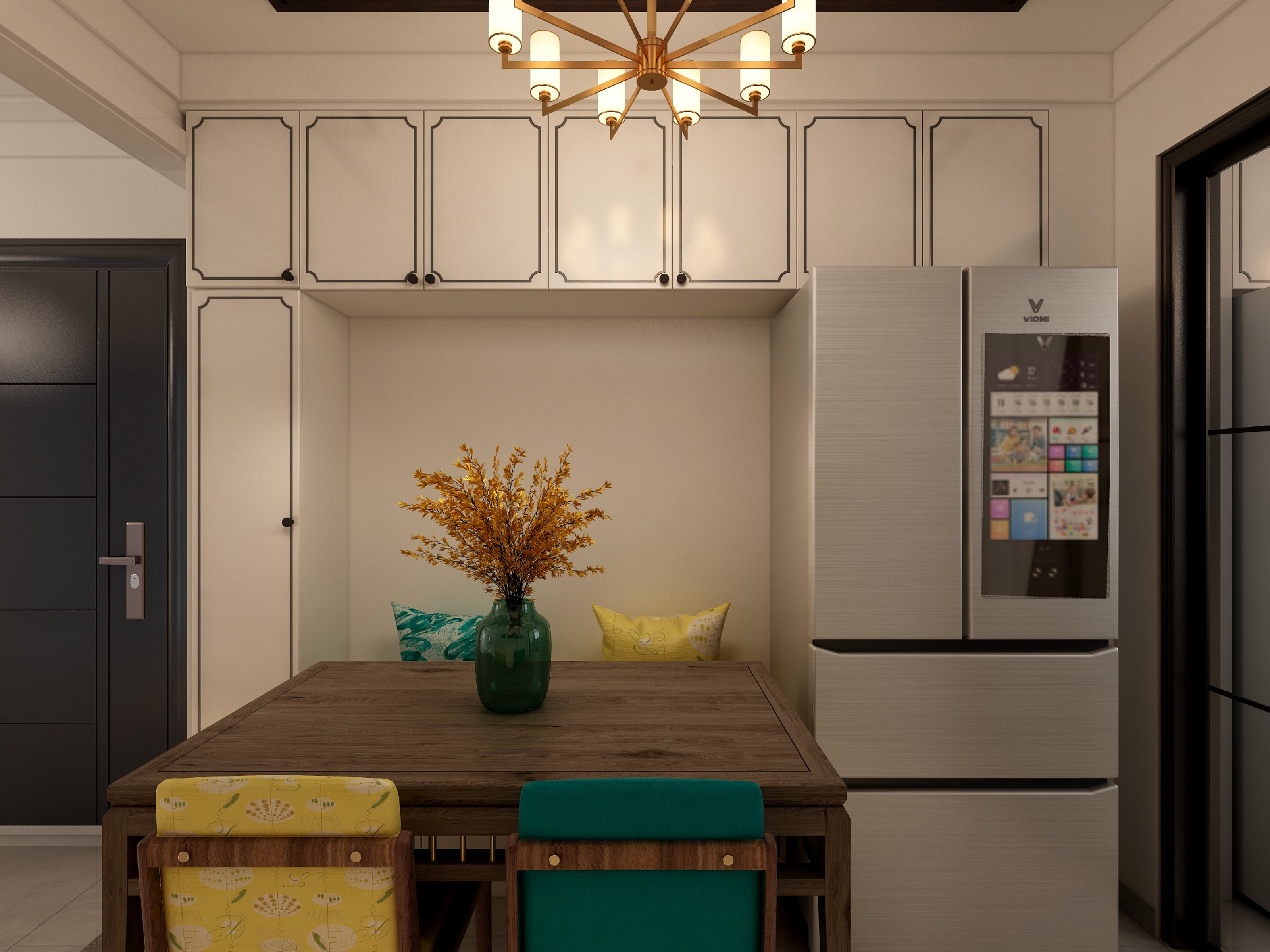 资深设计师徐浩天-92方新中式二居装修效果图