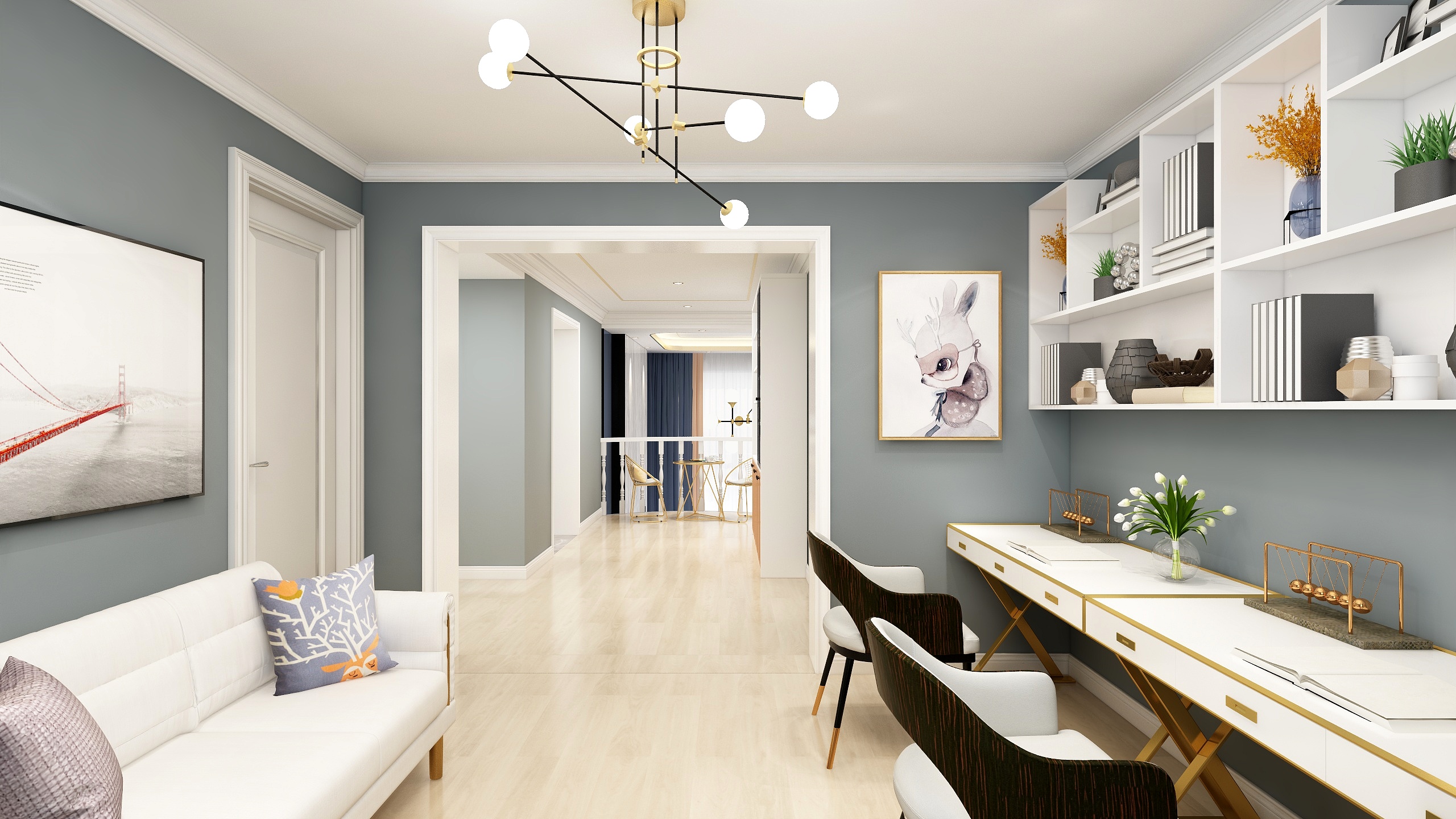 塞尚筑家RYTU-金景花语城122复式装修效果图