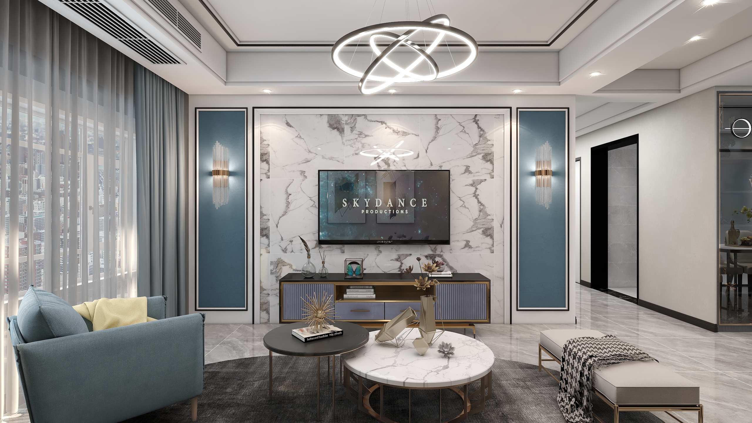 丨3D效果图-混搭客餐厅装修效果图