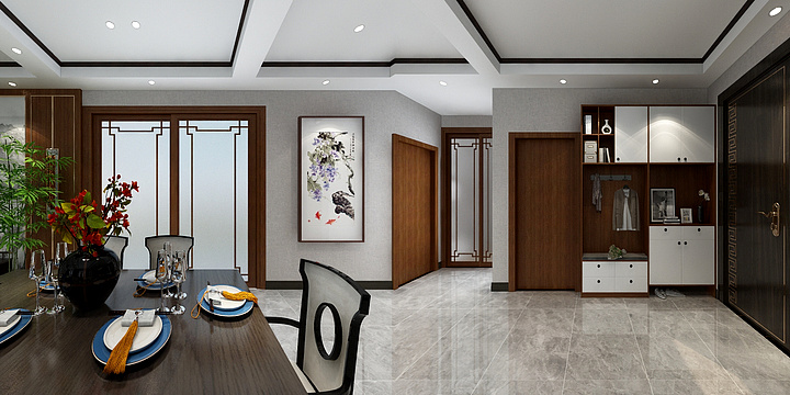 饭饱有烦恼-七里桥新中式-装修设计方案