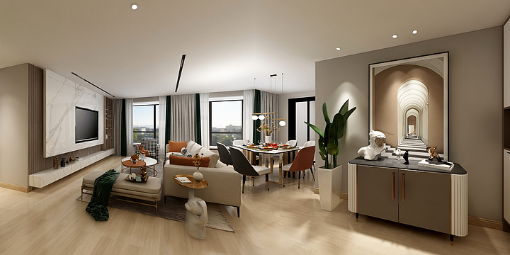 kWMzPDcQ-境华居三室两厅两卫（148.39㎡）-副本-装修设计方案