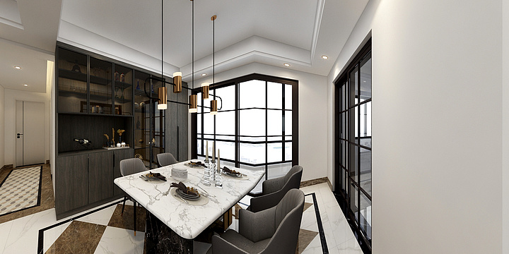 莫干山速装定制-华侨湾13#404轻奢风-装修设计方案