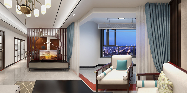 设计阿梁-铭哥雅居-新中式-装修设计方案