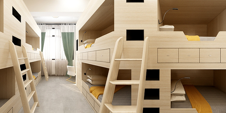 墨拓.空间-鲲鹏艺术学校寝室-装修设计方案