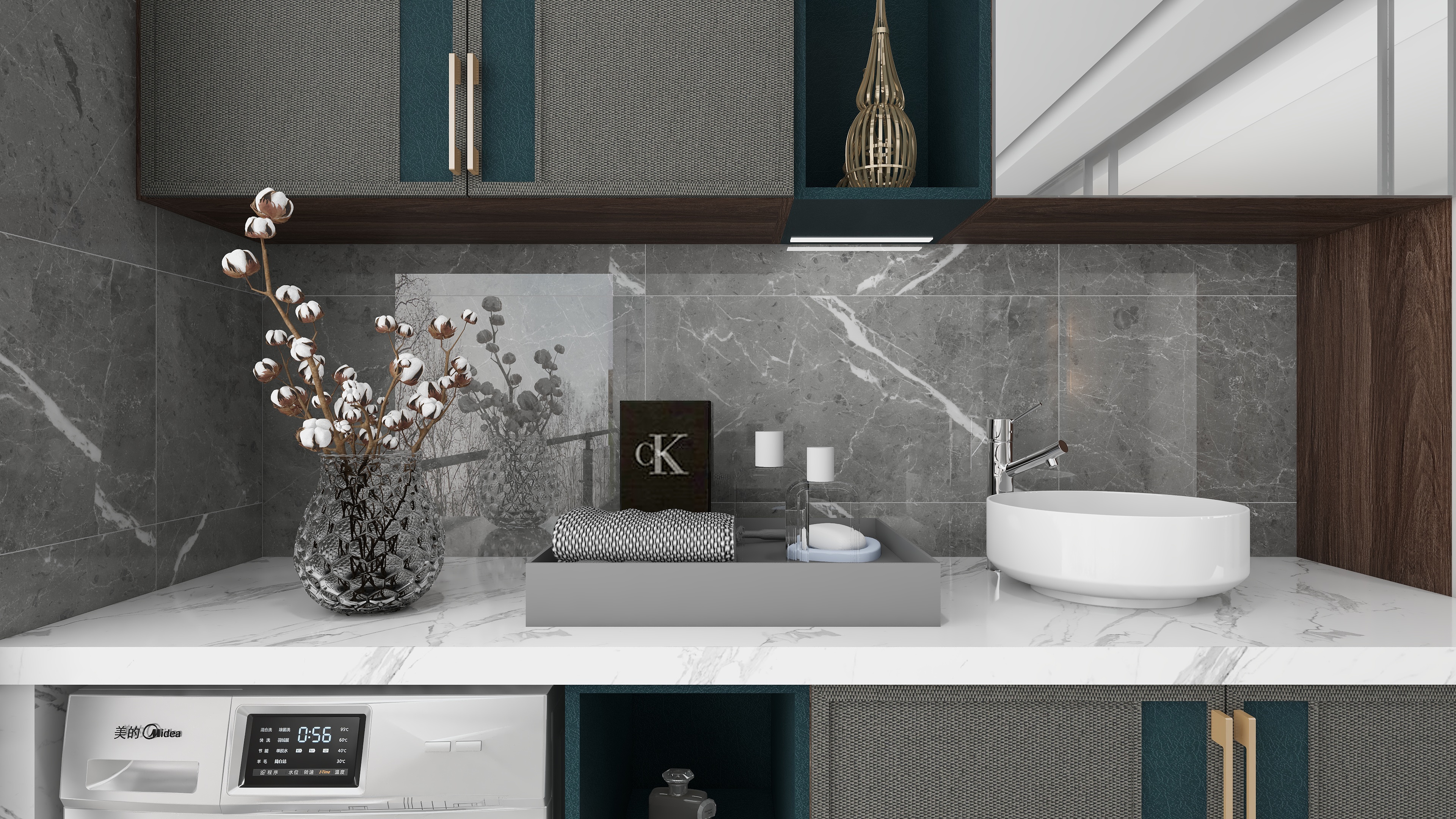 布凡设计的智慧门店系统-意式轻奢《美人鱼》装修效果图