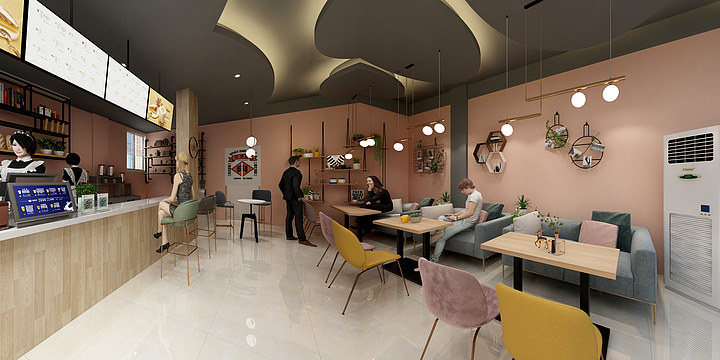 LinXiaohai-奶茶店-装修设计方案