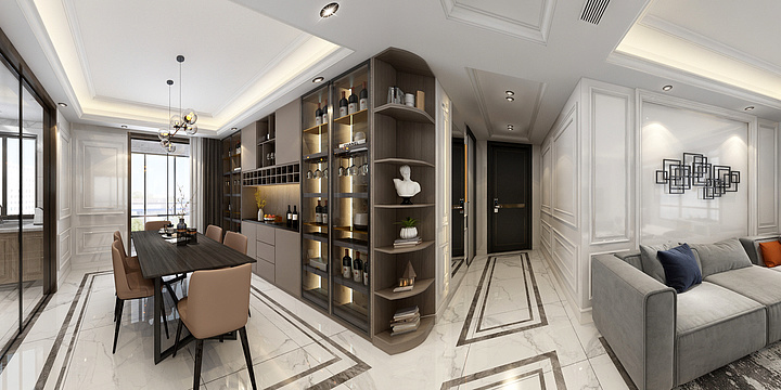 赵伟明-资深设计师-120平家装（保利城）--装修设计方案