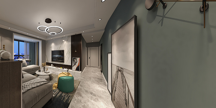 四川新一-中梁华府6号现代风格-装修设计方案