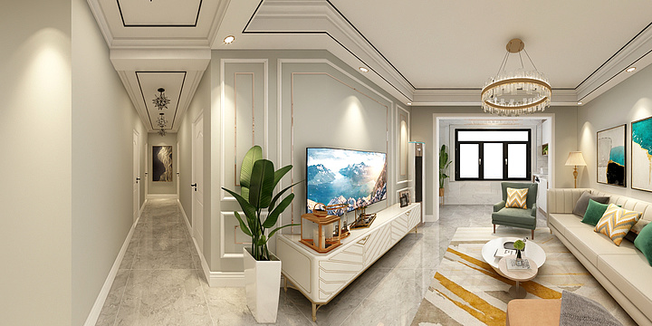 巨野鑫泰装饰-麟泰花园6-1-2703原木风-装修设计方案